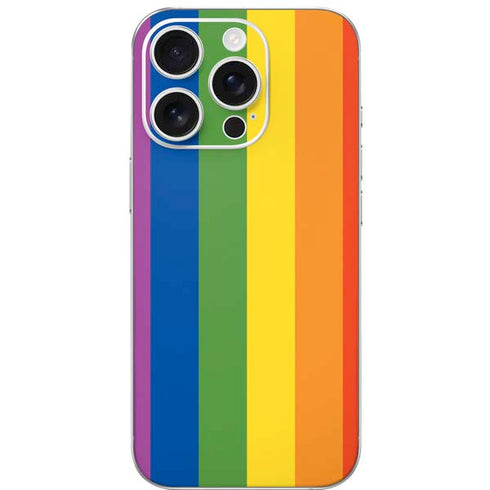 Vertical Rainbow Flag iPhone 16 Pro Skin